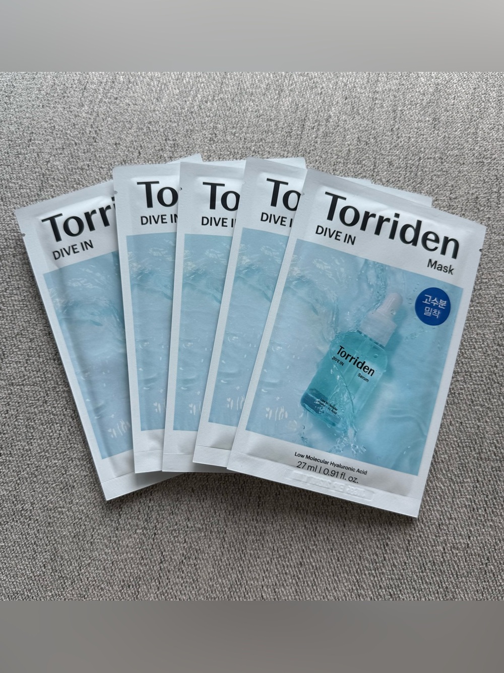 Torriden Dive-in Low Molecular Hyaluronic Acid Sheet Mask 5 Pack